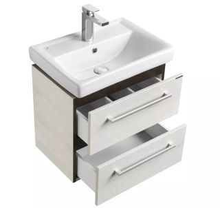 Тумба под раковину Акватон Ронда 55см дуб сомерсет/венге 1A207601RSC20